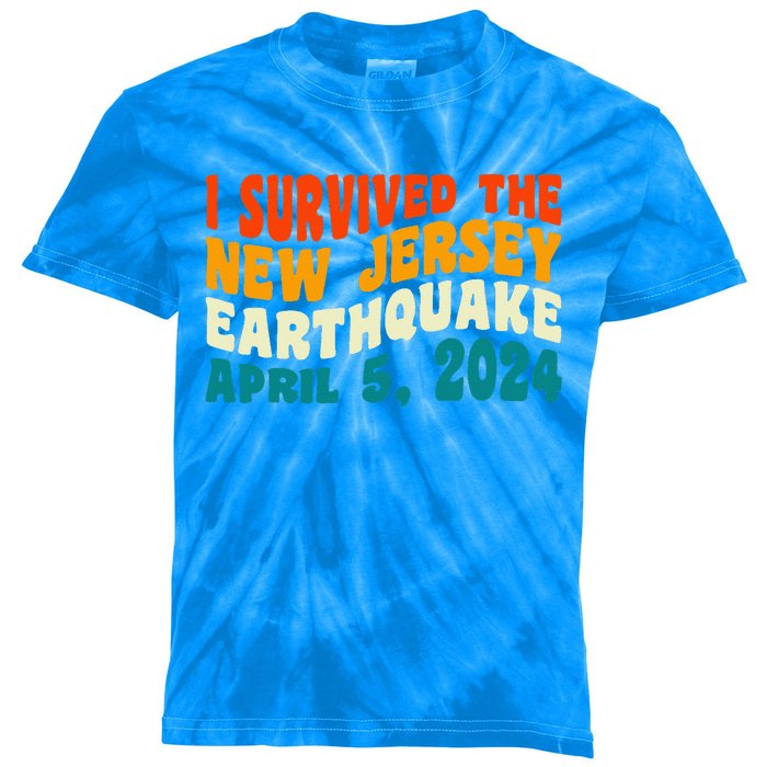 I Survived The New Jersey 4.8 Magnitude Earthquake Kids Tie-Dye T-Shirt