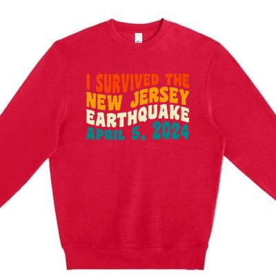 I Survived The New Jersey 4.8 Magnitude Earthquake Premium Crewneck Sweatshirt