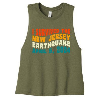 I Survived The New Jersey 4.8 Magnitude Earthquake Women's Racerback Cropped Tank