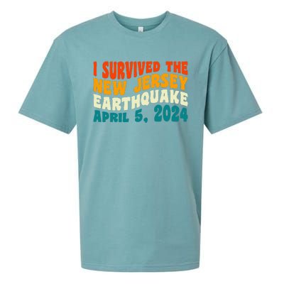 I Survived The New Jersey 4.8 Magnitude Earthquake Sueded Cloud Jersey T-Shirt