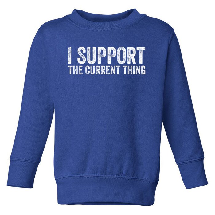 I Support The Current Thing Funny Gift Toddler Sweatshirt