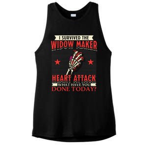 I Survived The Widow Maker Heart Attack Cardiac Arrest Meaningful Gift Ladies PosiCharge Tri-Blend Wicking Tank