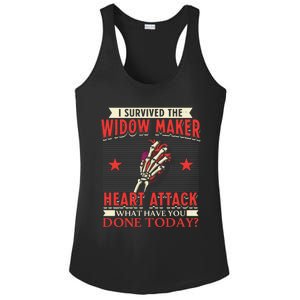 I Survived The Widow Maker Heart Attack Cardiac Arrest Meaningful Gift Ladies PosiCharge Competitor Racerback Tank