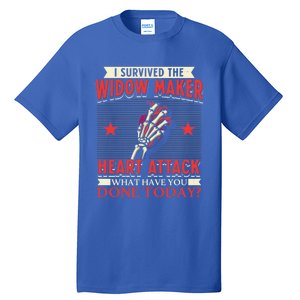 I Survived The Widow Maker Heart Attack Cardiac Arrest Meaningful Gift Tall T-Shirt