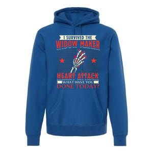 I Survived The Widow Maker Heart Attack Cardiac Arrest Meaningful Gift Premium Hoodie