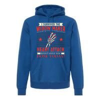 I Survived The Widow Maker Heart Attack Cardiac Arrest Meaningful Gift Premium Hoodie