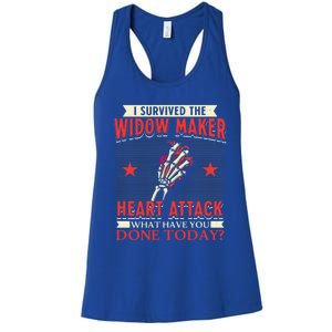 I Survived The Widow Maker Heart Attack Cardiac Arrest Meaningful Gift Women's Racerback Tank