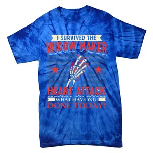 I Survived The Widow Maker Heart Attack Cardiac Arrest Meaningful Gift Tie-Dye T-Shirt