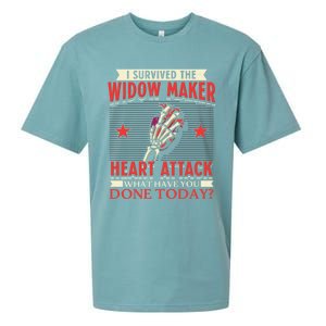 I Survived The Widow Maker Heart Attack Cardiac Arrest Meaningful Gift Sueded Cloud Jersey T-Shirt