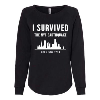 I Survived The Nyc Earthquake 5th April 2024 Womens California Wash Sweatshirt