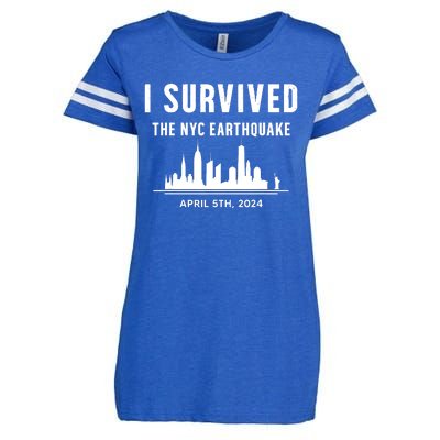 I Survived The Nyc Earthquake 5th April 2024 Enza Ladies Jersey Football T-Shirt