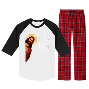 I Saw That Funny Christian Jesus Graphic Raglan Sleeve Pajama Set