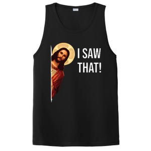 I Saw That Funny Christian Jesus Graphic PosiCharge Competitor Tank