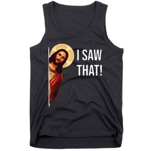 I Saw That Funny Christian Jesus Graphic Tank Top