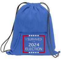 I Survived The 2024 Election Sweatshirt Cinch Pack Bag