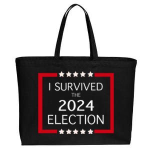 I Survived The 2024 Election Cotton Canvas Jumbo Tote