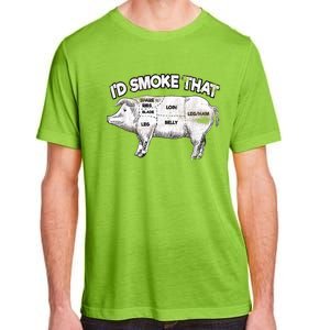 I'd Smoke That Pig Grill Bbq Meat Barbeque Adult ChromaSoft Performance T-Shirt