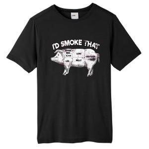 I'd Smoke That Pig Grill Bbq Meat Barbeque Tall Fusion ChromaSoft Performance T-Shirt