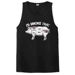 I'd Smoke That Pig Grill Bbq Meat Barbeque PosiCharge Competitor Tank