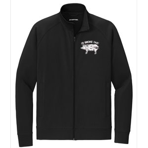 I'd Smoke That Pig Grill Bbq Meat Barbeque Stretch Full-Zip Cadet Jacket