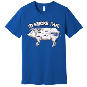 I'd Smoke That Pig Grill Bbq Meat Barbeque Premium T-Shirt