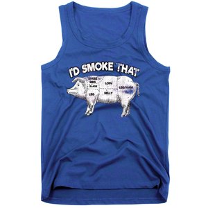 I'd Smoke That Pig Grill Bbq Meat Barbeque Tank Top