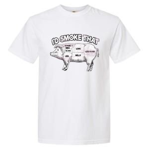 I'd Smoke That Pig Grill Bbq Meat Barbeque Garment-Dyed Heavyweight T-Shirt