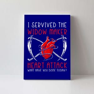 I Survived The Widow Maker Heart Attack Heart Disease Gift Canvas