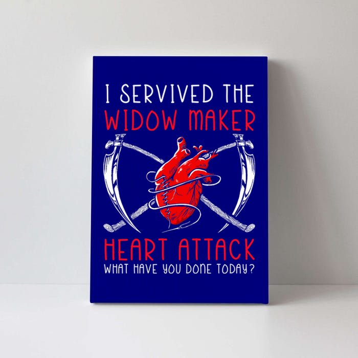 I Survived The Widow Maker Heart Attack Heart Disease Gift Canvas