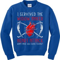 I Survived The Widow Maker Heart Attack Heart Disease Gift Kids Sweatshirt