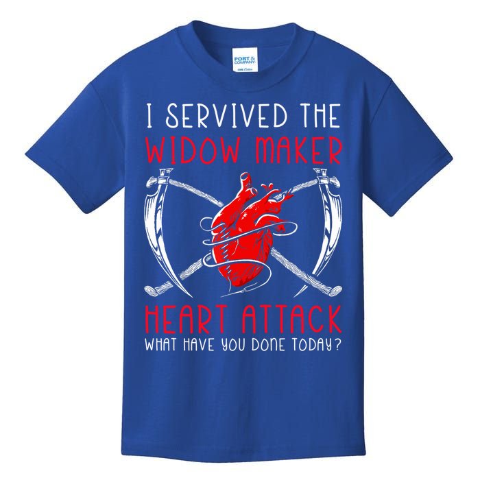 I Survived The Widow Maker Heart Attack Heart Disease Gift Kids T-Shirt