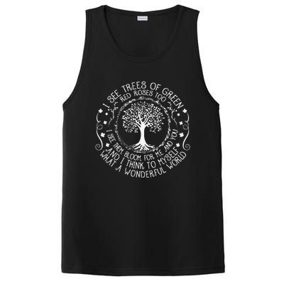 I See Trees Green Red Roses Wonderful World Earth Day Nature PosiCharge Competitor Tank