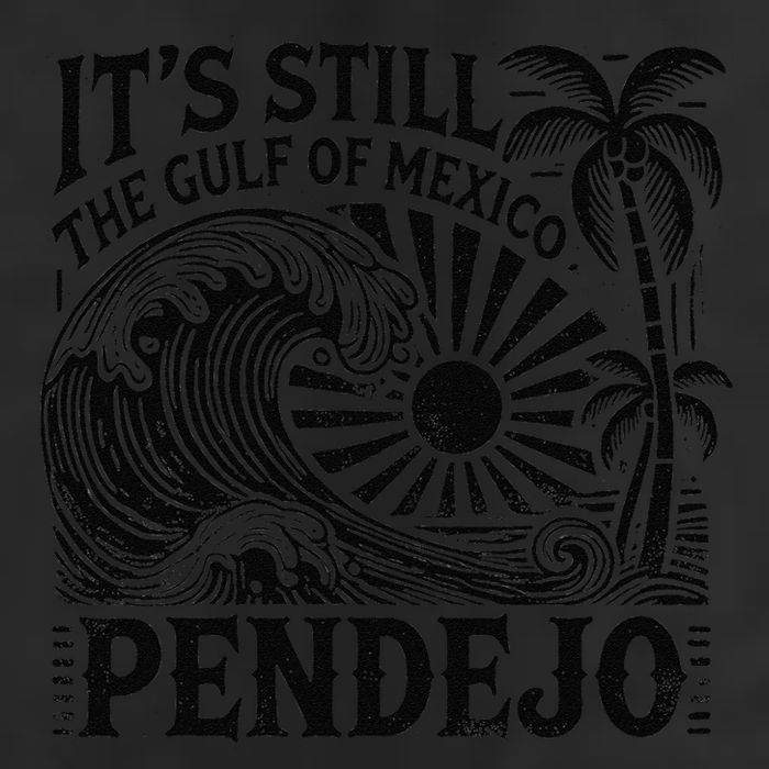 Its Still The Gulf Of Mexico Pendejo Gift 7 Panel Mesh Trucker Snapback Hat