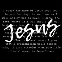 I Speak The Name Of Jesus Christian Faith Prayer Zip Tote Bag