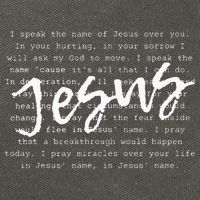 I Speak The Name Of Jesus Christian Faith Prayer Cotton Canvas Backpack