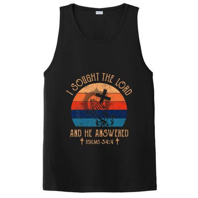 I Sought The Lord And He Answered Me Cross Bible PosiCharge Competitor Tank