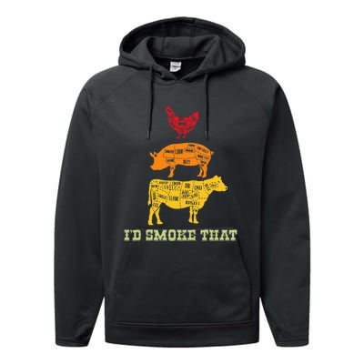 Id Smoke That Barbecue BBQ Performance Fleece Hoodie