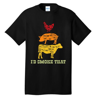 Id Smoke That Barbecue BBQ Tall T-Shirt