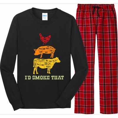 Id Smoke That Barbecue BBQ Long Sleeve Pajama Set