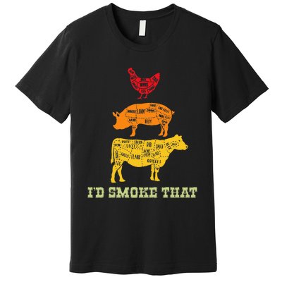 Id Smoke That Barbecue BBQ Premium T-Shirt