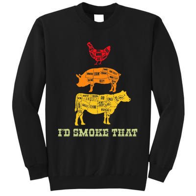 Id Smoke That Barbecue BBQ Tall Sweatshirt