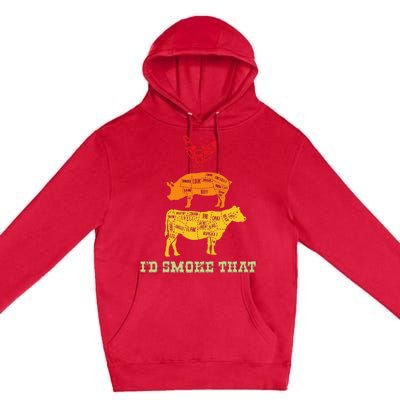 Id Smoke That Barbecue BBQ Premium Pullover Hoodie