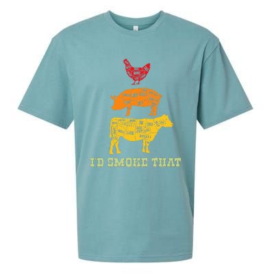 Id Smoke That Barbecue BBQ Sueded Cloud Jersey T-Shirt