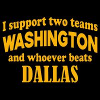 I Support Two Teams Washington And Whoever Beats Dallas 16 in Basic Backpack