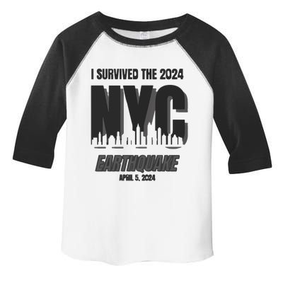 I Survived The 2024 Nyc Earthquake Toddler Fine Jersey T-Shirt