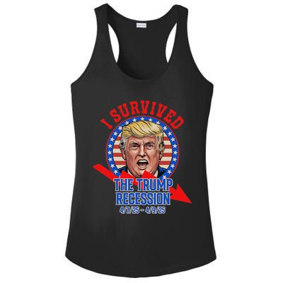 I Survived The Trump Recession Funny Ladies PosiCharge Competitor Racerback Tank