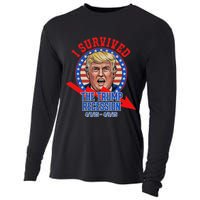 I Survived The Trump Recession Funny Cooling Performance Long Sleeve Crew