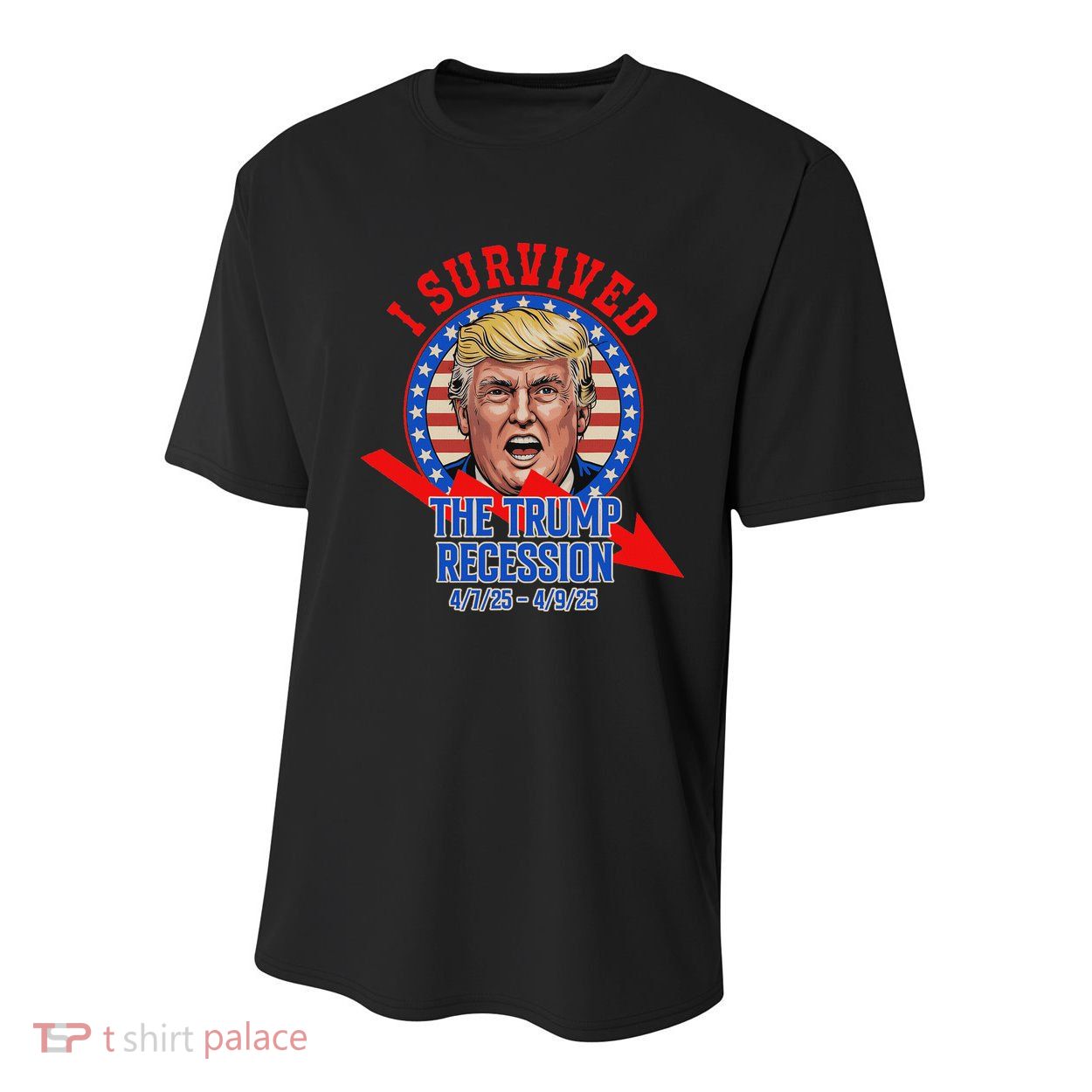 I Survived The Trump Recession Funny Youth Performance Sprint T-Shirt
