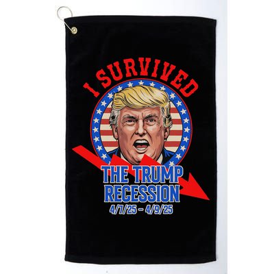I Survived The Trump Recession Funny Golf Towel