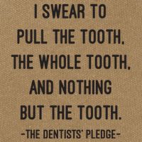 I Swear To Pull The Tooth The Whole Tooth And Nothing But The Tooth Cotton Canvas Backpack